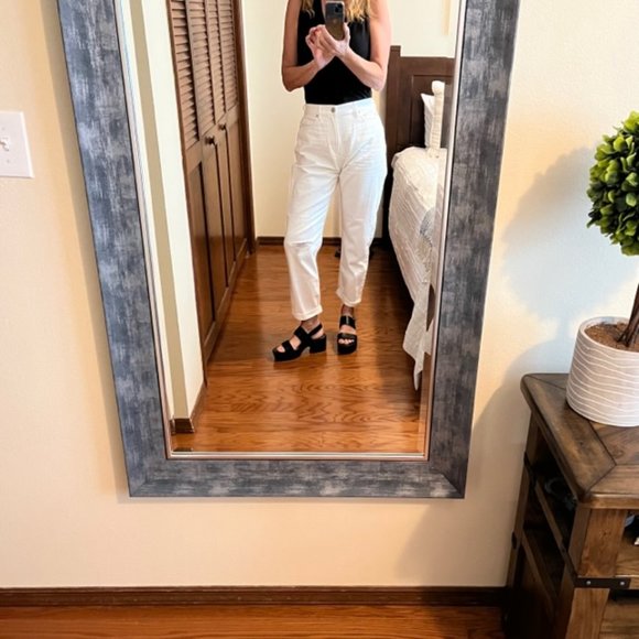 NWT LOFT White Distressed Jeans High Waisted Size 27/4 - Picture 7 of 8